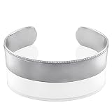 Oval Shape Stainless Steel Diamond Bracelet Bangle - Diameter: 68mm ( H, SI, 0.25 carat )