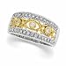 14K Two Tone Gold Diamond Bridal Anniversary Band Ring (0.04 ctw, G-H, SI1)
