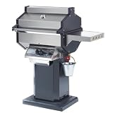 New Phoenix SDBOPP Stainless Steel Propane Gas Grill Head On Black Aluminum Patio Base