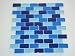 1 QM Glas Mosaik Dunkelblau Mix Bricksize