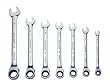 Crescent FRRM7 7 Piece 10-Millimeter to 18-Millimeter 72 Tooth Reversible Ratcheting Combination Wrench Set