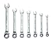 Crescent FRRM7 7 Piece 10-Millimeter to 18-Millimeter 72 Tooth Reversible Ratcheting Combination Wrench Set