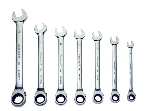 Crescent FRRM7 7 Piece 10-Millimeter to 18-Millimeter 72 Tooth Reversible Ratcheting Combination Wrench SetB00019LWJS