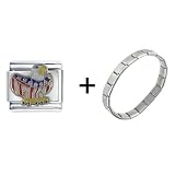 Usa Flag Eagle Italian Charm Bracelet