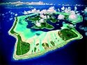 Aerial View, Bora Bora, French Polynesia Photography Art Poster Print by Paul Chesley, 52x39