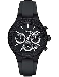 DKNY Black Ceramic Chronograph Ladies Watch NY8186