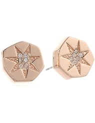 Vince Camuto Rose Gold and Crystal Starburst Stud Earrings