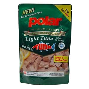 12 Pack Case of 7oz. All Natural C L Tuna Pouch by Polar