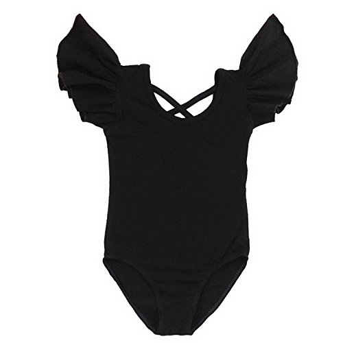 TFJH Little Girls' Fly Sleeve Dance Gymnastics Top Dress