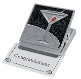 Black Sparkle Martini Clip Magnet
