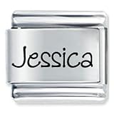 Name Jessica Italian Charms Bracelet Link
