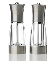Jasmine Stainless Steel Salt & Pepper Mill Set