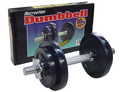JTW ダンベル 10kgセット サイズw360×φ160mm W0055  4541066 001717