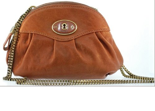 Fossil Colette Pouch Mini Handbag Saddle