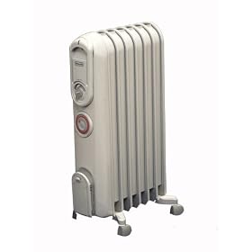 DeLonghi TRV0715T Vento Hi-Speed Convection Oil-Filled Radiator Heater with Programmable Timer by DeLonghi