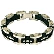 Stainless Steel Bracelet Mens Heavy Link Black Chain Design Polish Finish by Bucasi Stainless Steel Bracelet Mens Heavy Link Black Chain Design Polish Finish by Bucasi