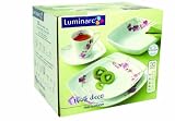 Luminarc - 5084047 - Service De Table - Pink Blossom - 6 Plates + 6 Creuses + 6 Dessert + 6 Tasses + 6 Sous Tasses