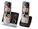 Panasonic KX-TG6722GB Duo Schnurlostelefon (4,6 cm (1,8 Zoll) Display, Smart-Taste, Freisprechen, Anrufbeantworter) schwarz