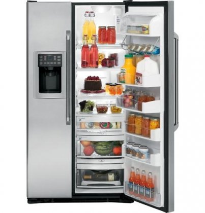 GE Cafe : CSCP5UGXSS 24.6 Cu. Ft. Counter-Depth Side-by-Side Refrigerator