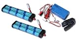 Two 9.6V 3800mAh High Power NiMH Battery for AirSoft Rifles or Cars With A smart Charger (7.2V-12V)