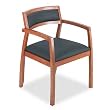 basyx Products - basyx - Wood Guest Chairs with Black Leather Seat/Back, Bourbon Cherry Finish - Sold As 1 Each - Thickly padded seat and back provide support and comfort. - Wood frame construction provides durability and strength. - Smooth upholstery for a clean look.
