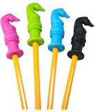 Chewable Pencil Topper - Fun Sensory Motor Aid - Perfect For Autism or ADHD - 4 Pack