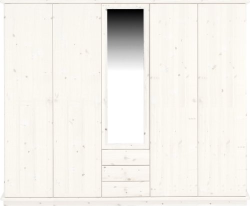 Steens 2523190813 Kleiderschrank Romo 208 x 251 x 60 cm Kiefer massive, white wash, glatte Preisvergleich