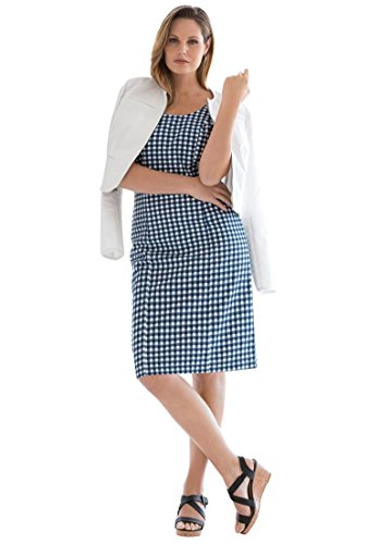 Jessica London Women's Plus Size Cotton Denim Sheath