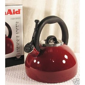 KitchenAid Porcelain Enamel TeakettleRed