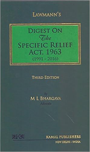Digest on the Specific Relief Act 1963