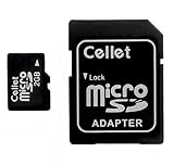 Cellet 2GB micro SD Memory Card with SD Adapter