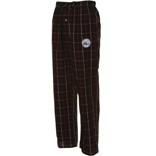 Philadelphia 76ers Black-Red Plaid Match-Up Pajama Pants (Small)