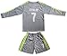 2015/2016 REAL MADRID #7 RONALDO KIDS AWAY GRAY LONG SLEEVE SOCCER JERSEY & SHORTS YOUTH SIZES