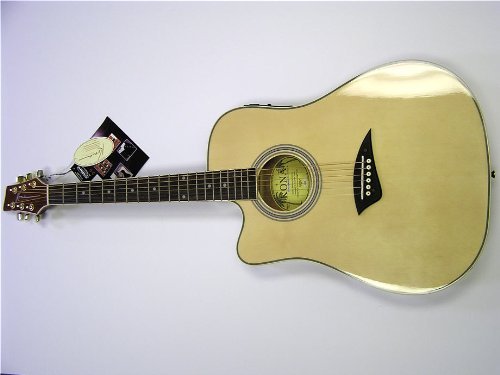 Left Handed K2 Series Thin Body Electric/Acoustic Guitar - Natural Left Handed K2 Series Thin Body Electric/Acoustic Guitar - Natural