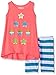 Kidtopia Little Star Tunic Top W/Striped Bike Short Set in Big Girls