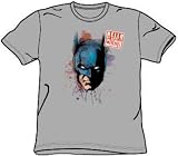 Batman HELLO, MY NAME IS BATMAN Adult Heather Gray T-shirt Tee Shirt