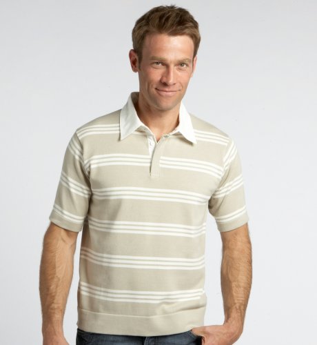 Big & Tall Blue Harbour Short Sleeve Triple Stripe Rugby Shirt