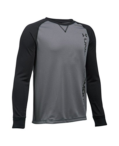 Under Armour Boys' Waffle Crew, Graphite (040), Youth Small
