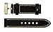 JP Leatherworks Men's M121 22mm Panerai Style Leather Black Watch Band with Heavy Stainless Steel Buckle