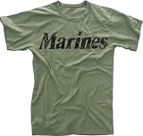 66450 VINTAGE OLIVE DRAB MARINES T-SHIRT 2 XL