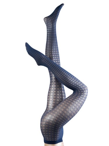 FALKE Damen Str&uuml;mpfe & Strumpfhosen/ Strumpfhose  40295 Squares, Gr. 38/40 (S-M), Blau (ir Preisvergleich
