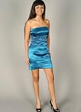 Satin Strapless Laser Cut Formal for Bridesmaid Formal Prom