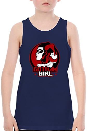 Custom DC Comics Harley Quinn And Joker Navy Tank Top