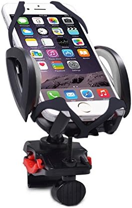 MOJA® Motorcycle Bicycle Handlebar Mount Cradle Holder For Cell Phone, Adjustable Sizes, Width Up to 4 Inch, Universal 360 degree rotation (Grey)