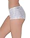 iHeartRaves Silver Hologram Rave Booty Shorts (Small)