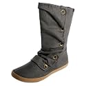 Blowfish HAMISH - Canvas Boot - grey washed twill