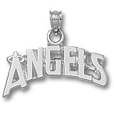 Anaheim Angels Sterling Silver Arched Angels 1/4 Pendant