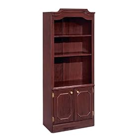 Governors Five Shelf Doored Bookcase Executive Mahogany by DMI Furniture