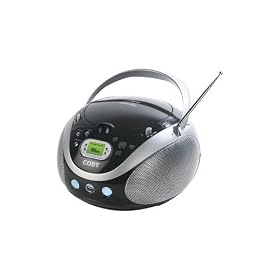 Coby Portable MP3 CD Player with AM FM Radio - Black (MPCD471) by Coby