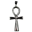 Sterling Silver Ankh - Pendant Necklace Picture is not true size. Item comes with a black cord necklace.